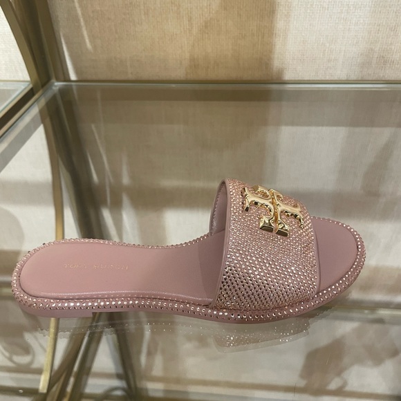COPY - Tory Burch pink sparkle sandal - Picture 2 of 3